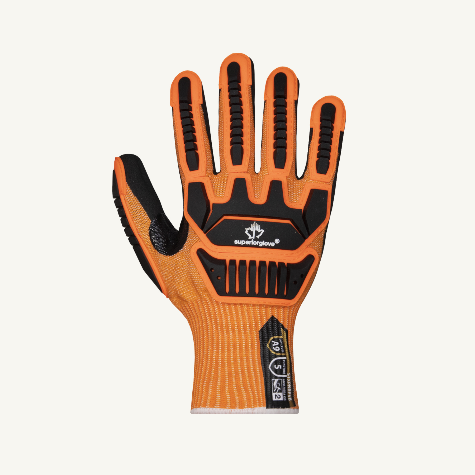 STXPNRPVB Superior Glove® TenActiv™ Micropore Nitrile Coated Hi-Vis A9 Cut Impact Gloves